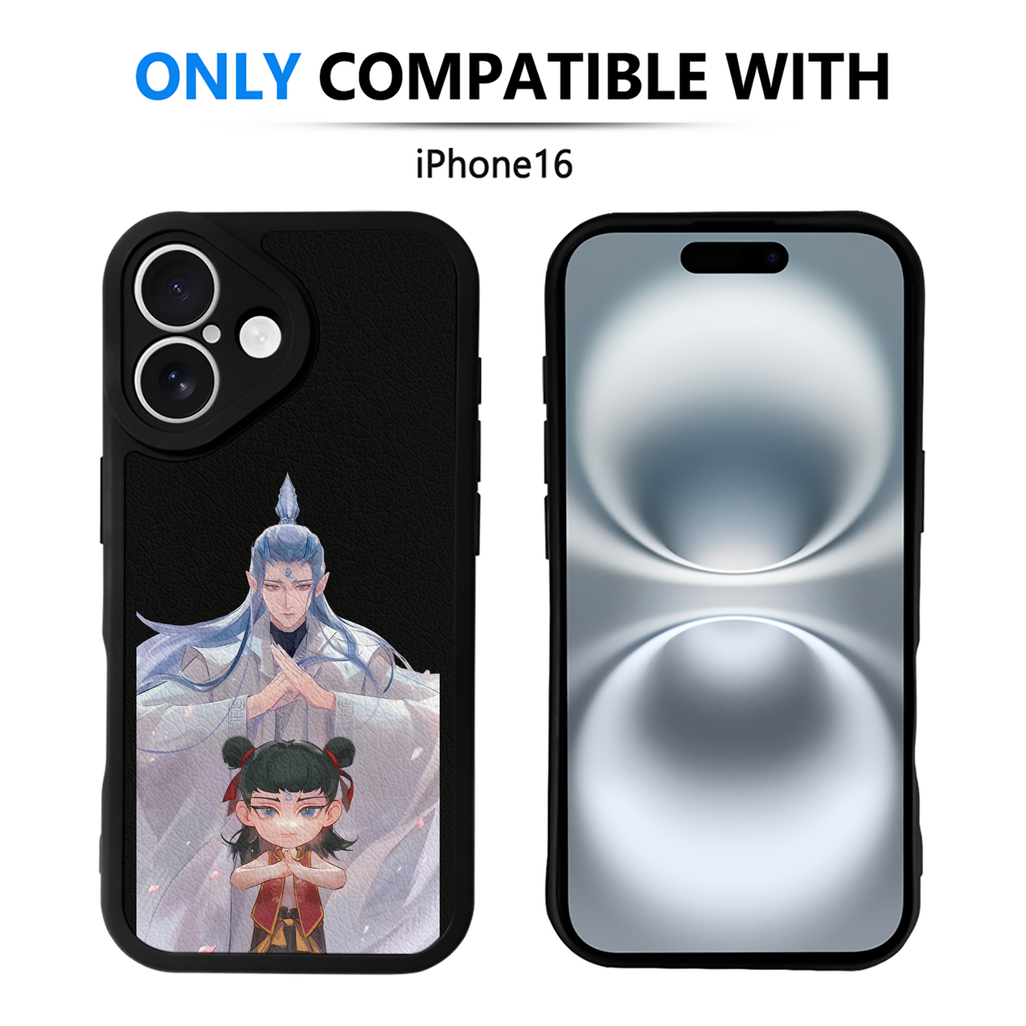 （画像用） Ne Zha 2 ナタ 魔童の大暴れ 【iPhone 16シリーズ対応】シリコンスマホケース（レザー調） 材質：シリコン